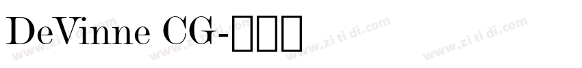 DeVinne CG字体转换 DeVinne CG字体转换